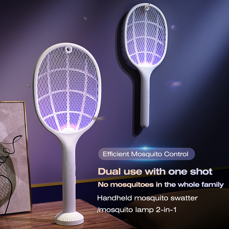 Home Security Fence - 2-in-1 Smart Bug Zapper Racket w/