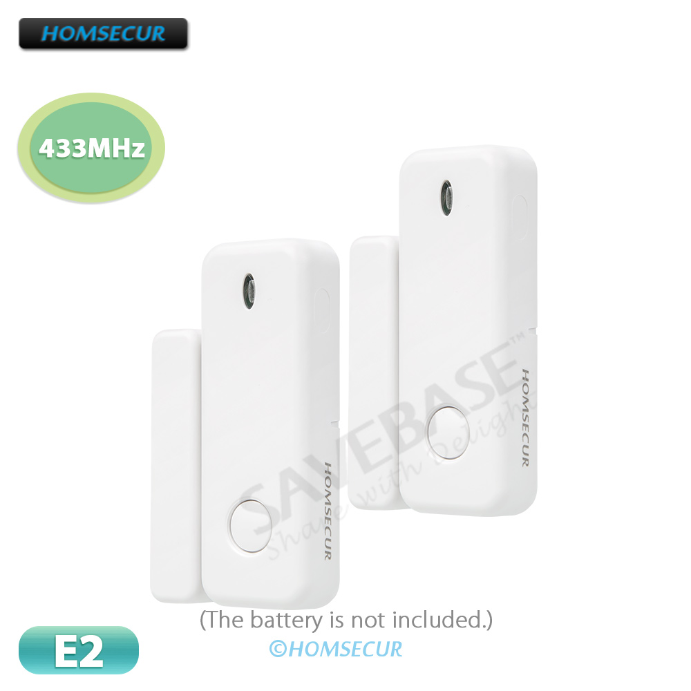 Home Security With Ai - 2Pcs E2 Wireless Door/Window Sensors 433MHz
