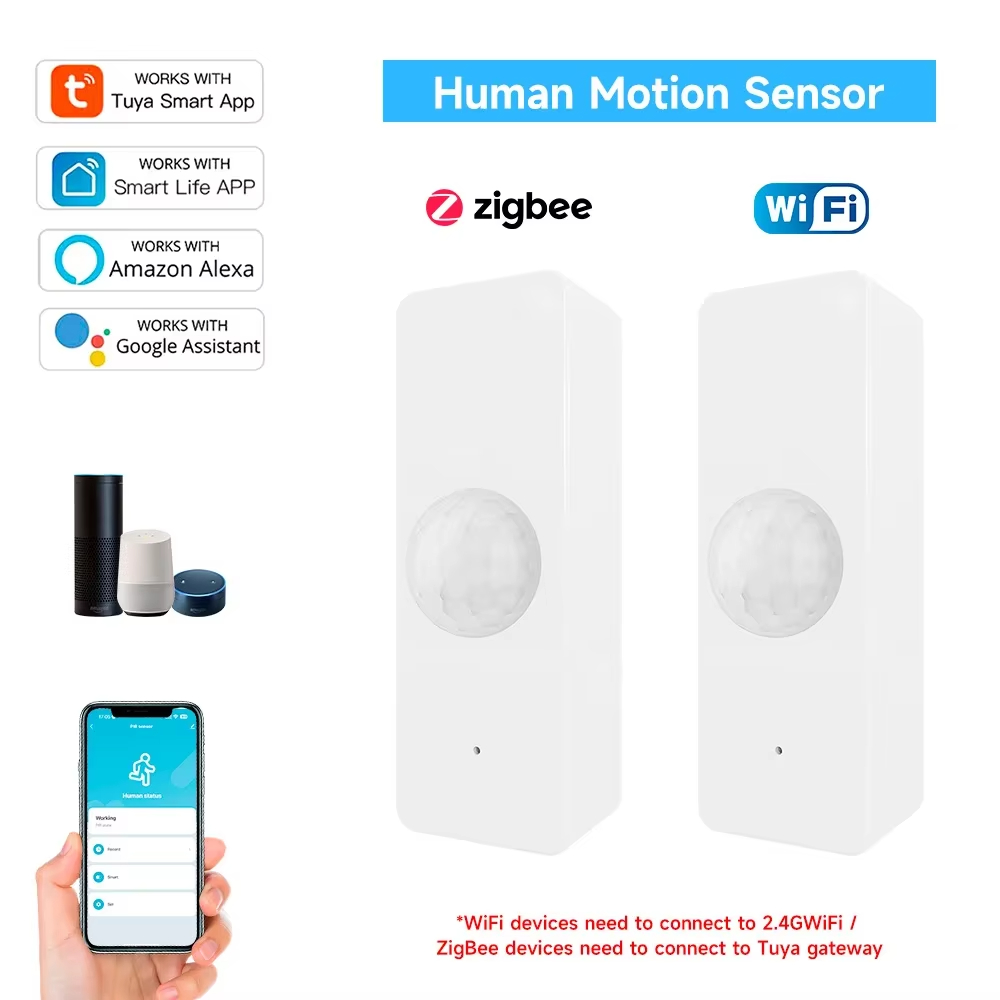 Home Security With Ai - Tuya WiFi Zigbee PIR Motion Sensor