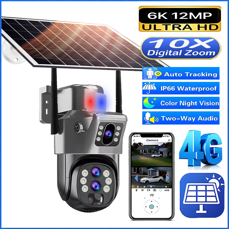 Home Security Outdoor Cameras - 10X Zoom 4G SIM Card Outdoor
