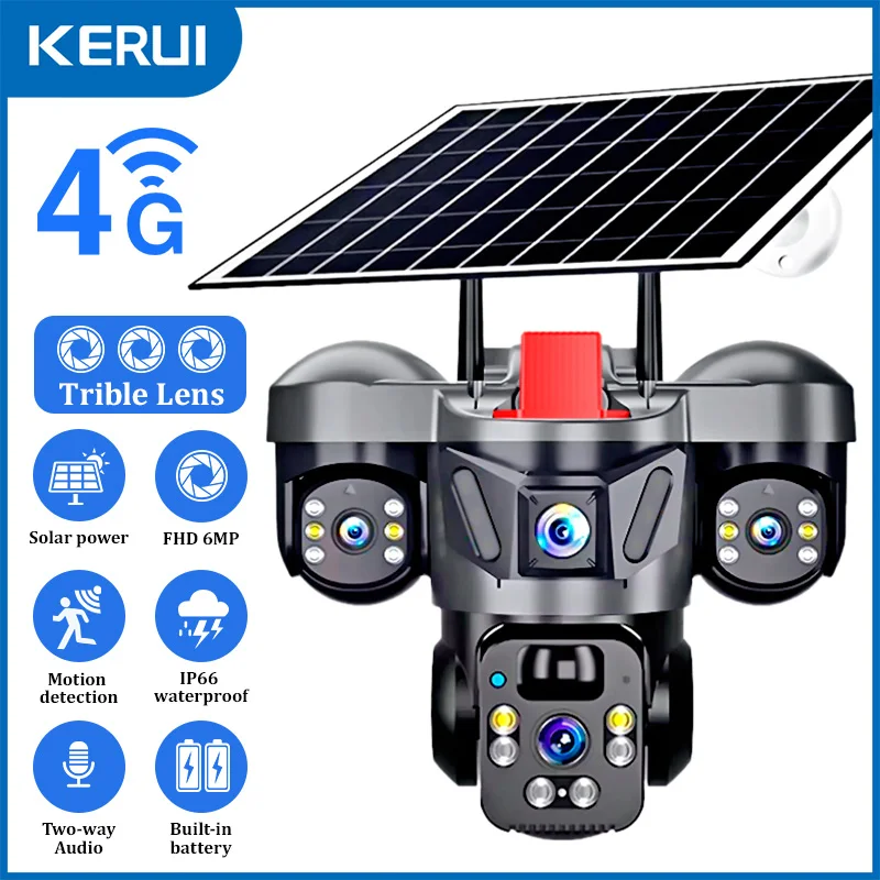 Home Security Diy - KERUI Outdoor PTZ 6MP 4G SIM
