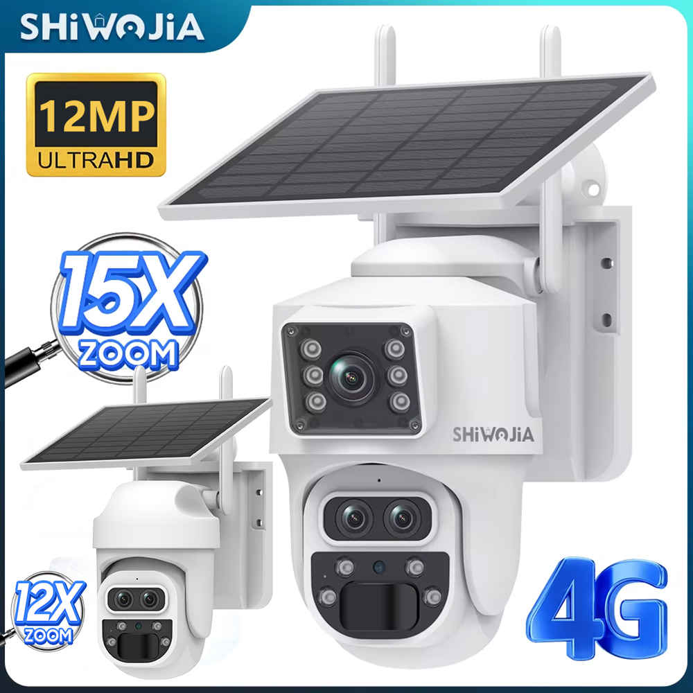SHIWOJIA 12MP 6K 15X Zoom Sola – Home Security Outdoor Cameras Bewertung und Preis