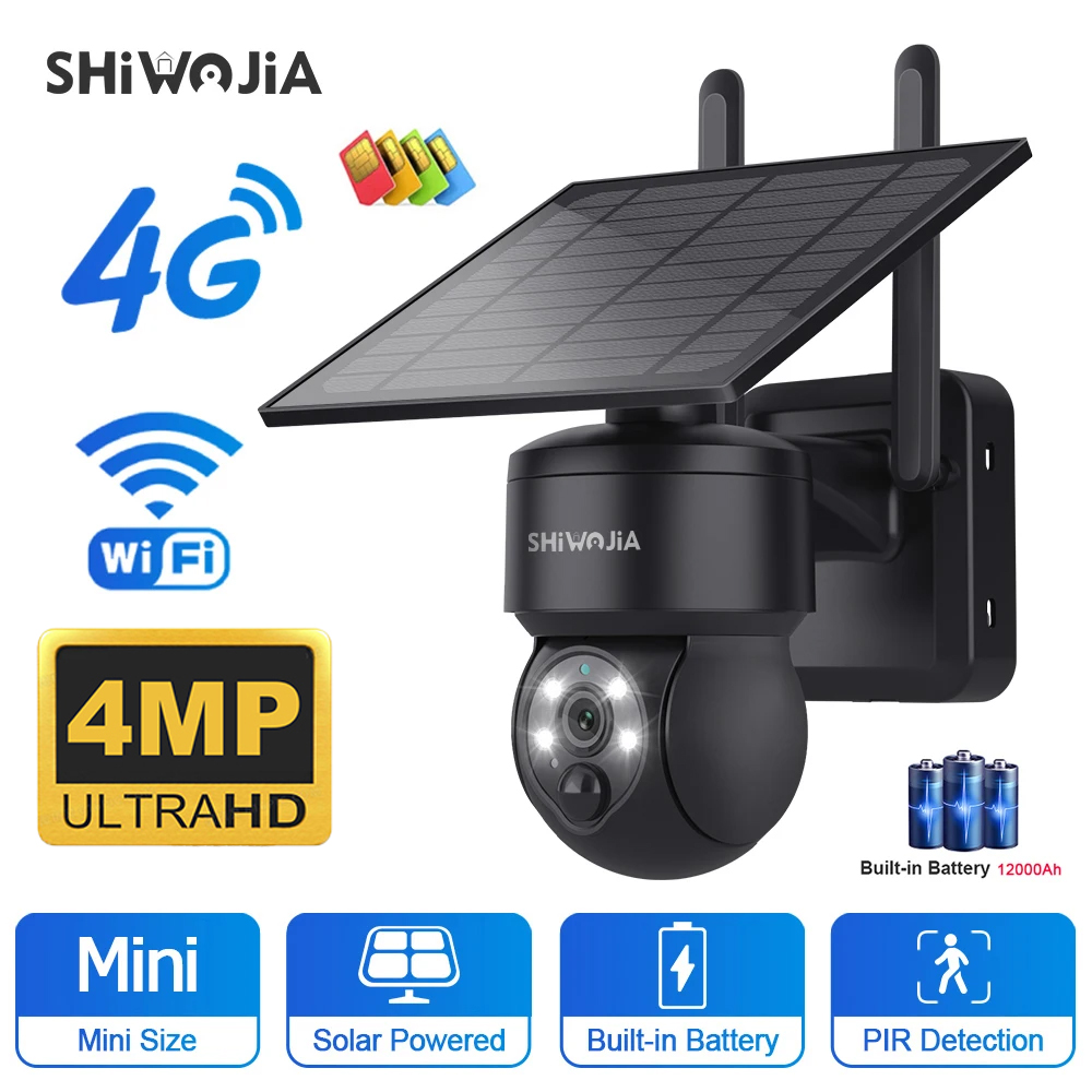 SHIWOJIA WIFI Wireless PTZ Sol – Home Security Outdoor Cameras Bewertung und Preis