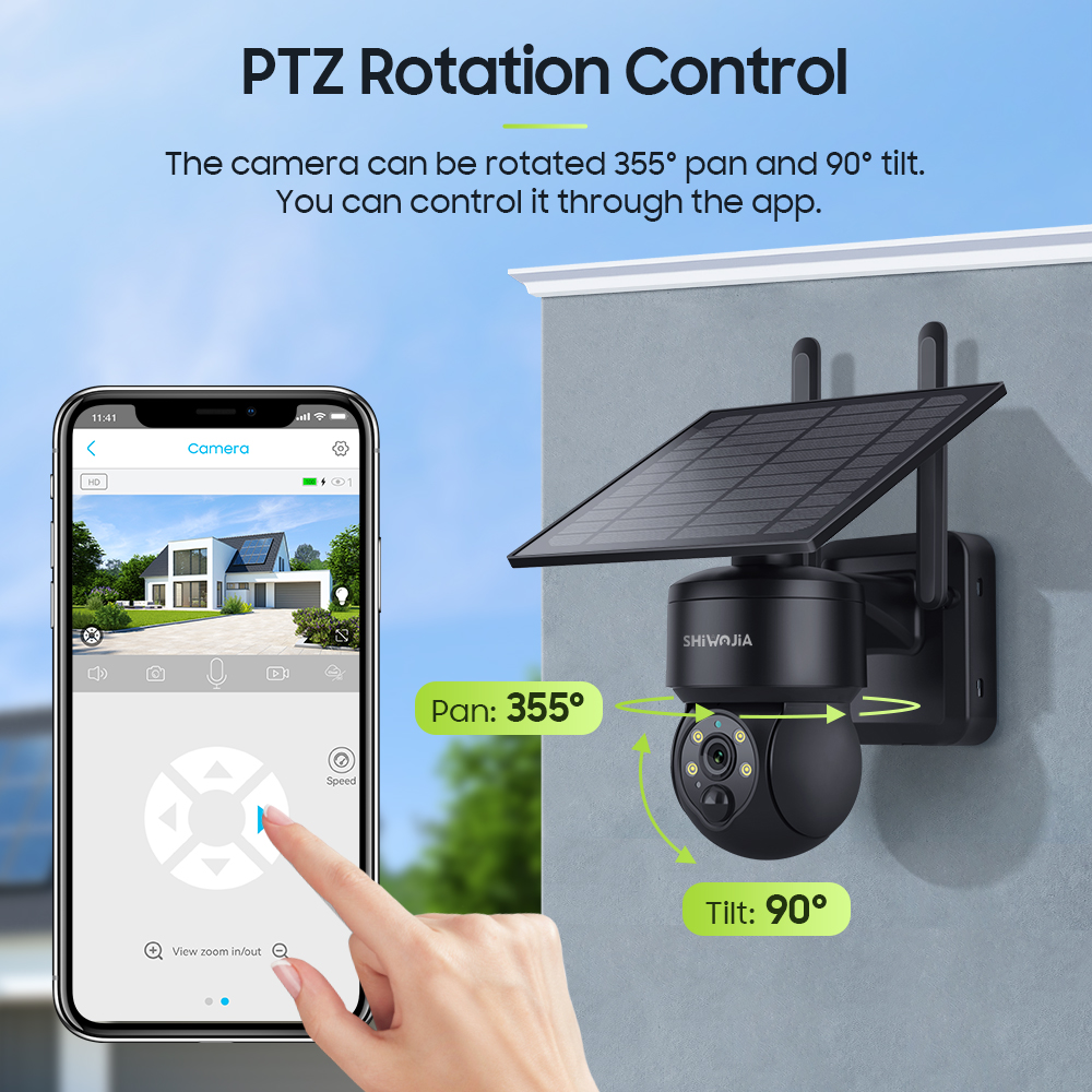 SHIWOJIA WIFI Wireless PTZ Sol – Home Security Outdoor Cameras Bewertung und Preis