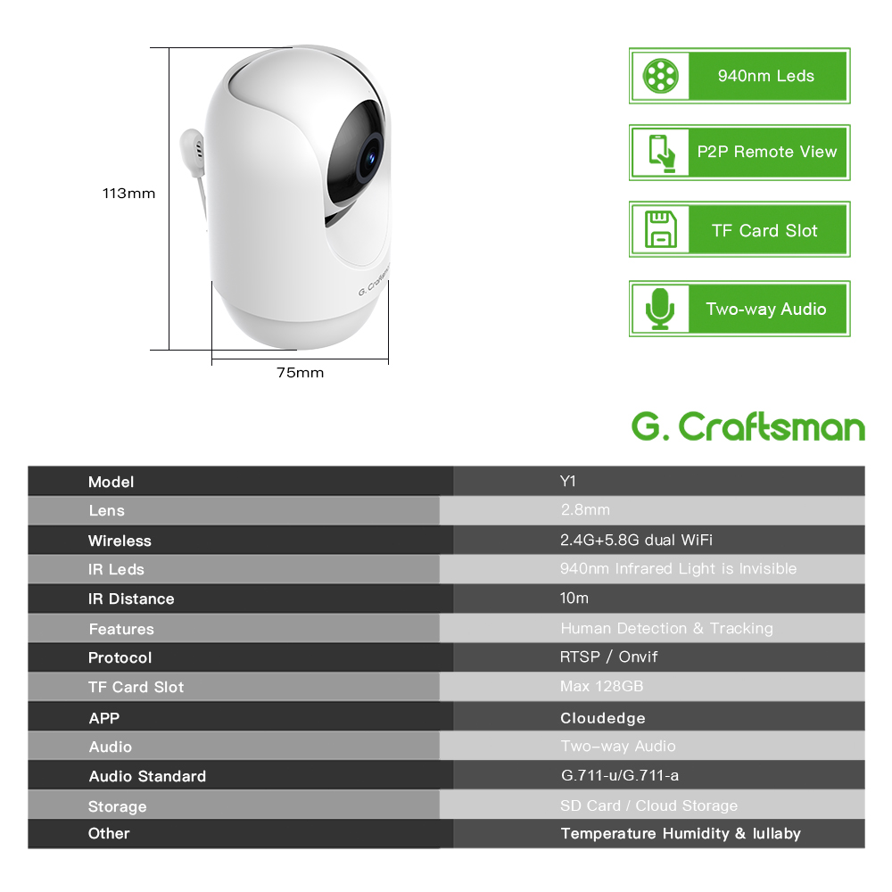 C G,Craftsman Y1 Baby Monitor, – Home Security And Monitoring Bewertung und Preis