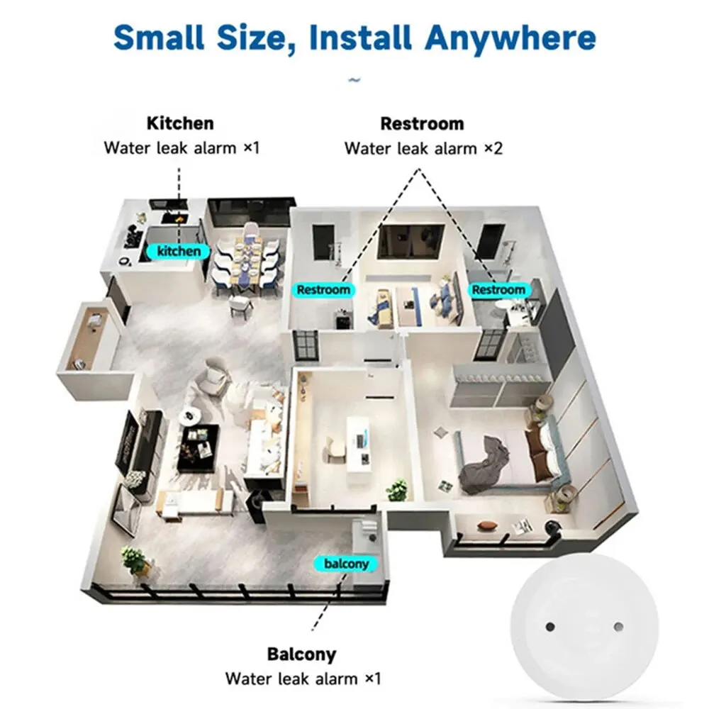 Zigbee3.0 Smart Water Leak Sen – Home Security And Monitoring Bewertung und Preis