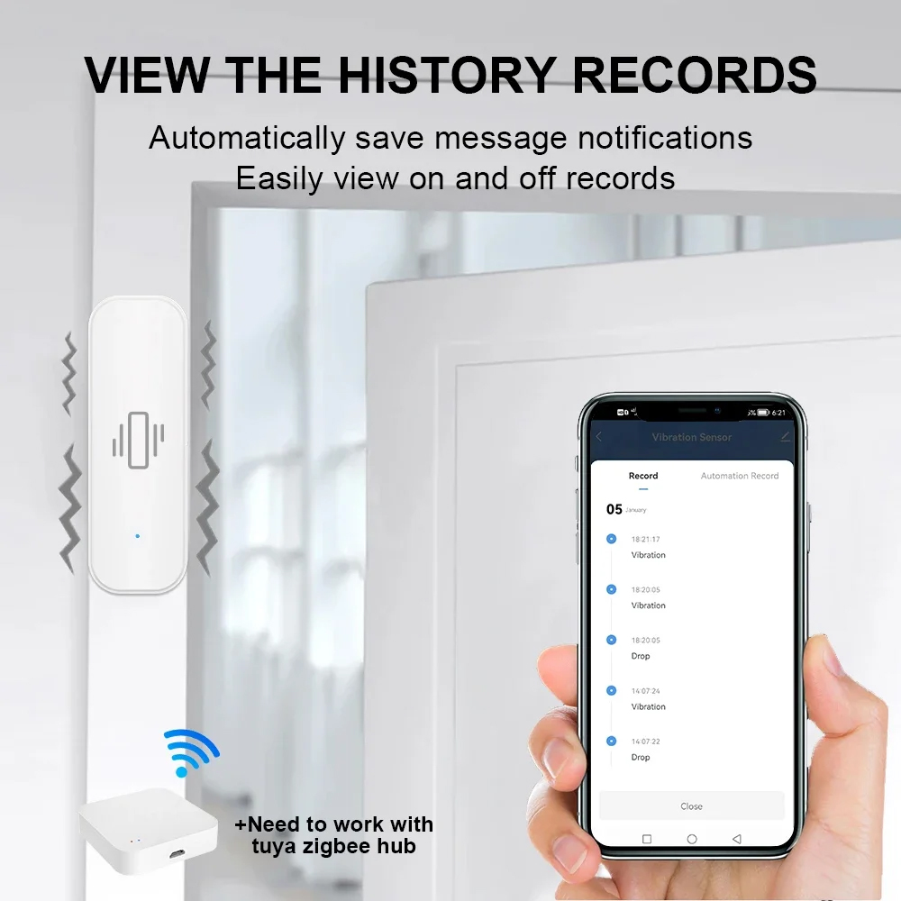 Smart ZigBee Vibration Sensor  – Home Security And Monitoring Bewertung und Preis
