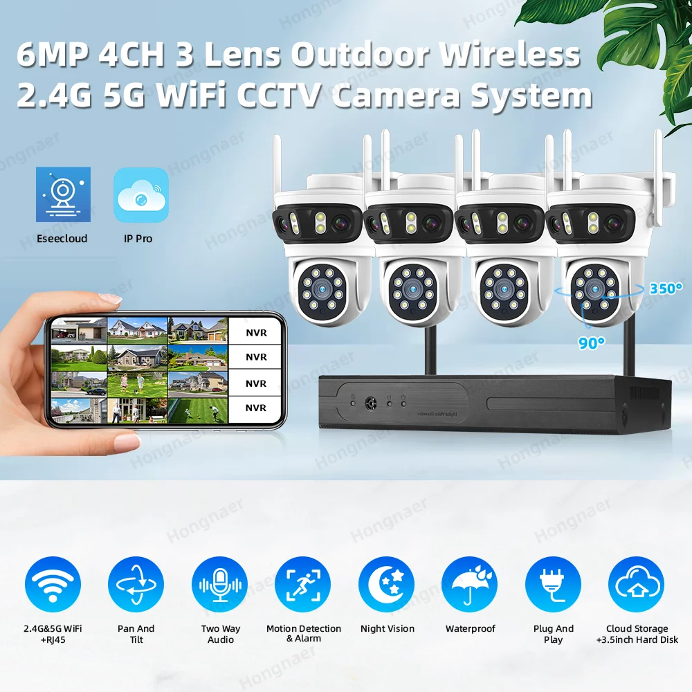 2026 Hongnaer 6MP 4CH 3 Lens 2 – Home Security Wireless Bewertung und Preis