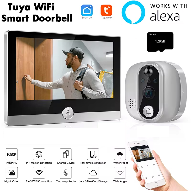 Tuya Video Doorbell 1080P WiFi – Peephole Camera Viewer Bewertung und Preis