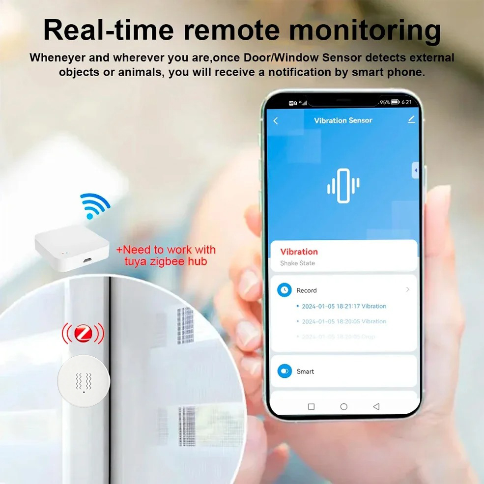 Tuya ZigBee Smart Vibration &  – Home Security And Monitoring Bewertung und Preis