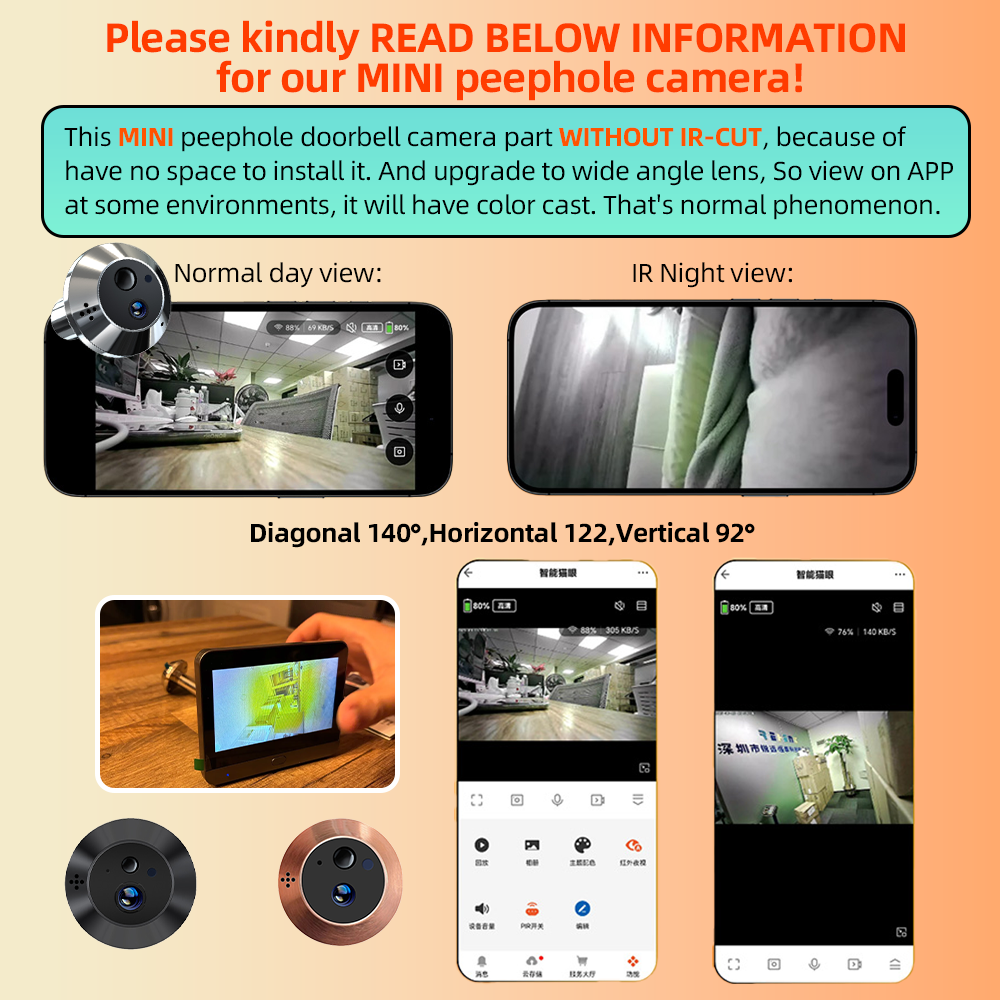 Mini Two Way Audio 3MP Tuya Sm – Peephole Camera Viewer Bewertung und Preis
